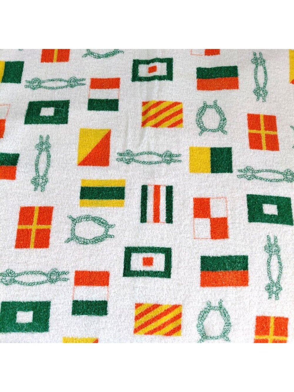 Vint Nautical Flag Beach Towel Large Cotton Blanket Rope Flag Print Beach Pool